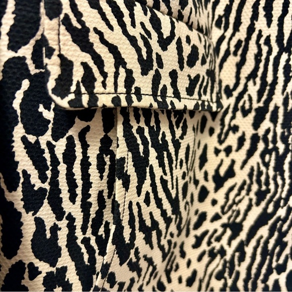 Talbots Blazer Leopard Animal Print Cream Black Jacket Stretch Plus size 16W - Picture 7 of 16